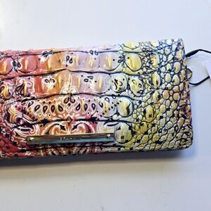 Brahmin Multicolor Croc-Embossed Wallet